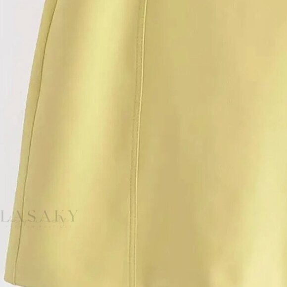 Freya Strapless Mini Dress with Hollow Out Design YELLOW XS - Picture 6 of 6